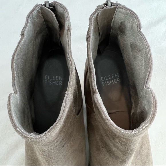 Eileen Fisher Peer-Su Suede Ankle Booties Size 7 - Picture 11 of 16